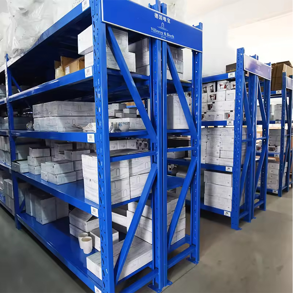 4 Layer Adjustable Light-Duty Warehouse Storage Rack for Offices Retail Home Environments